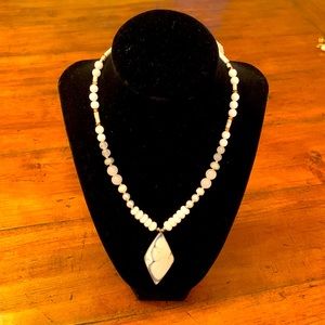 Long beaded necklace. Adjustable 28.5-32”